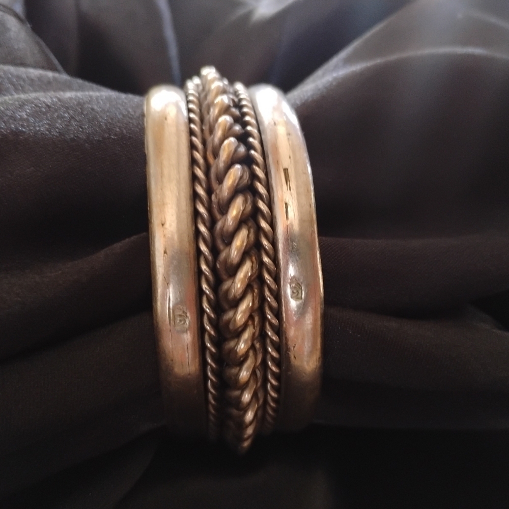 Elegant Silver Rope Women's Cuff Bracelet